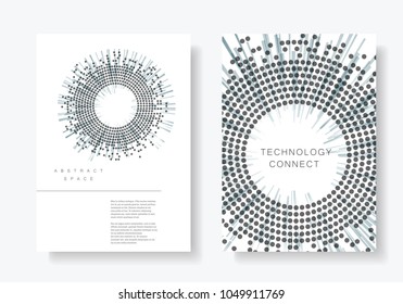 Vector brochure cover design templates. Circle collection.