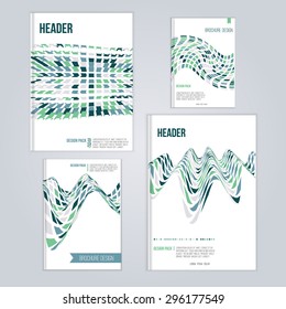 Vector brochure cover design templates with abstract geometric triangular and circle backgrounds for your business. EPS10.