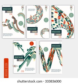 Vector brochure cover design templates with abstract geometric triangular connection  backgrounds for your business