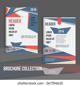 Vector brochure cover design templates with abstract geometric linear connection  backgrounds for your business.