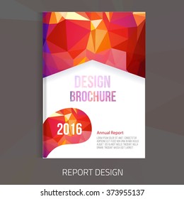 Vector brochure cover design templates with abstract geometric linear polygon background for your business visual identity