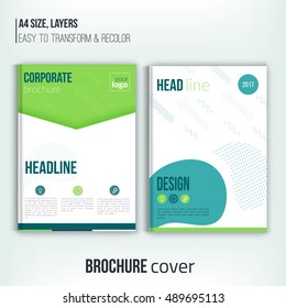 Vector brochure cover design templates with abstract geometric triangular connection backgrounds for your business.