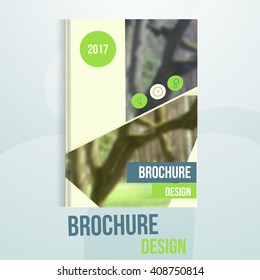 Vector brochure cover template with blured city landscape. Business brochure cover design, flyer brochure cover, professional corporate brochure  cover.