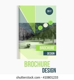 Vector brochure cover template with blured city landscape. Business brochure cover design, flyer brochure cover, professional corporate brochure  cover