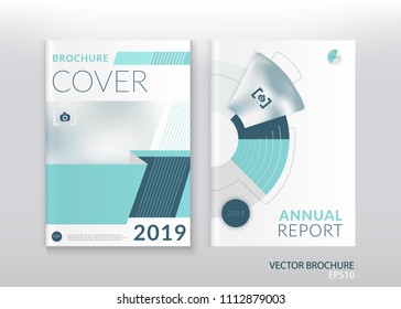 Vector brochure cover template with blurred place for photo. Annual report design, flyer advertising, banner promotion for your business