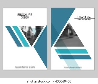 Vector brochure cover templates with blurred cityscape.  Mesh background.