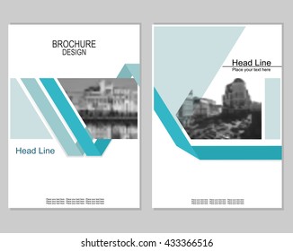 Vector brochure cover templates with blurred cityscape.  Mesh background.
