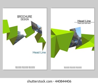 Vector brochure cover templates with blurred cityscape. EPS 10. Mesh background.