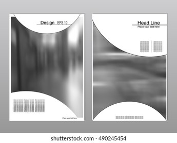 Vector brochure cover templates with blurred shop. EPS 10. Mesh background.
