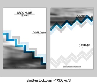 Vector brochure cover templates with a blurred effect. EPS 10. Mesh background.