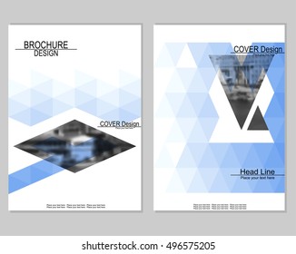 Vector brochure cover templates with a blurred effect. EPS10