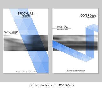 Vector brochure cover templates with a blurred effect. EPS 10. Mesh background.