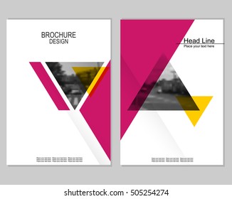 Vector brochure cover templates with blurred cityscape. EPS 10. Mesh background.