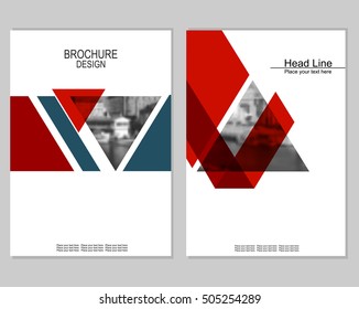 Vector brochure cover templates with a blurred effect. EPS10