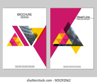 Vector brochure cover templates with blurred cityscape. Business brochure cover design. EPS 10. Mesh background.