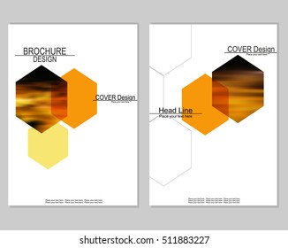 Vector brochure cover templates with a blurred effect. EPS10