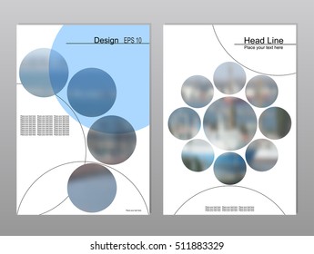 Vector brochure cover templates with a blurred effect. EPS10