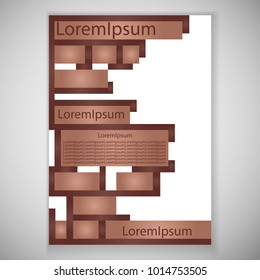 Vector brochure design. Abstract isolated illustration of booklet. 10 EPS