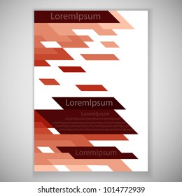 Vector brochure design. Abstract isolated illustration of booklet. 10 EPS
