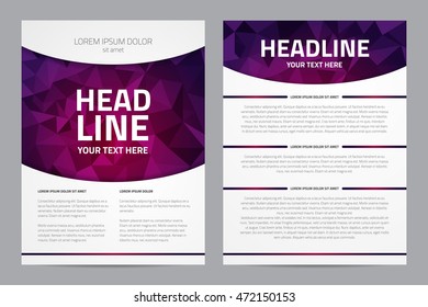 Vector brochure design. Flyer, booklet, cover, page template. Vector illustration.