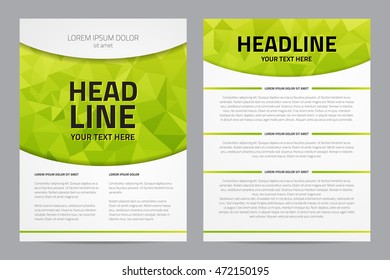 Vector brochure design. Flyer, booklet, cover, page template. Vector illustration.