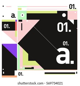 Vector Brochure design with letter A. Annual report vector illustration template. Corporate business catalog and magazine cover. Trendy Business with heads up style presentation graphic elements.