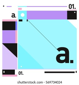 Vector Brochure design with letter A. Annual report vector illustration template. Corporate business catalog and magazine cover. Trendy Business with heads up style presentation graphic elements.