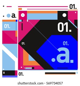 Vector Brochure design with letter A. Annual report vector illustration template. Corporate business catalog and magazine cover. Trendy Business with heads up style presentation graphic elements.