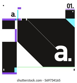 Vector Brochure design with letter A. Annual report vector illustration template. Corporate business catalog and magazine cover. Trendy Business with heads up style presentation graphic elements.