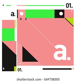 Vector Brochure design with letter A. Annual report vector illustration template. Corporate business catalog and magazine cover. Trendy Business with heads up style presentation graphic elements.