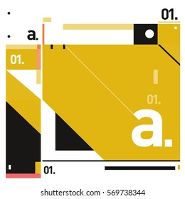 Vector Brochure design with letter A. Annual report vector illustration template. Corporate business catalog and magazine cover. Trendy Business with heads up style presentation graphic elements.