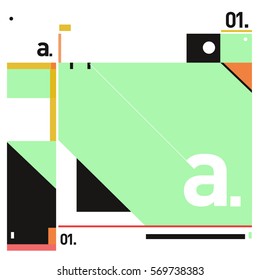 Vector Brochure design with letter A. Annual report vector illustration template. Corporate business catalog and magazine cover. Trendy Business with heads up style presentation graphic elements.