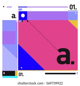 Vector Brochure design with letter A. Annual report vector illustration template. Corporate business catalog and magazine cover. Trendy Business with heads up style presentation graphic elements.