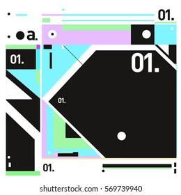Vector Brochure design with letter A. Annual report vector illustration template. Corporate business catalog and magazine cover. Trendy Business with heads up style presentation graphic elements.