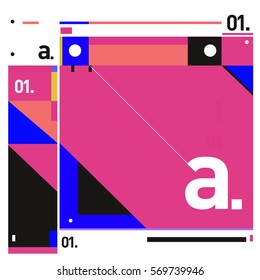 Vector Brochure design with letter A. Annual report vector illustration template. Corporate business catalog and magazine cover. Trendy Business with heads up style presentation graphic elements.