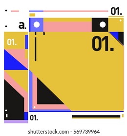 Vector Brochure design with letter A. Annual report vector illustration template. Corporate business catalog and magazine cover. Trendy Business with heads up style presentation graphic elements.