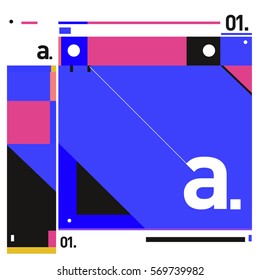 Vector Brochure design with letter A. Annual report vector illustration template. Corporate business catalog and magazine cover. Trendy Business with heads up style presentation graphic elements.