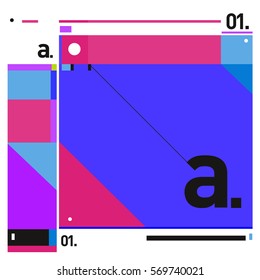 Vector Brochure design with letter A. Annual report vector illustration template. Corporate business catalog and magazine cover. Trendy Business with heads up style presentation graphic elements.