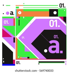 Vector Brochure design with letter A. Annual report vector illustration template. Corporate business catalog and magazine cover. Trendy Business with heads up style presentation graphic elements.