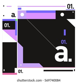 Vector Brochure design with letter A. Annual report vector illustration template. Corporate business catalog and magazine cover. Trendy Business with heads up style presentation graphic elements.