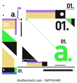 Vector Brochure design with letter A. Annual report vector illustration template. Corporate business catalog and magazine cover. Trendy Business with heads up style presentation graphic elements.