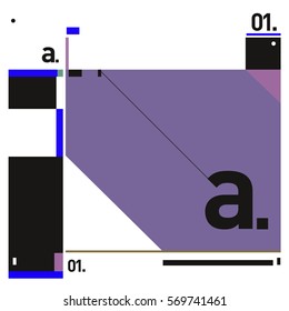 Vector Brochure design with letter A. Annual report vector illustration template. Corporate business catalog and magazine cover. Trendy Business with heads up style presentation graphic elements.