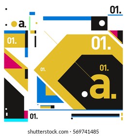 Vector Brochure design with letter A. Annual report vector illustration template. Corporate business catalog and magazine cover. Trendy Business with heads up style presentation graphic elements.
