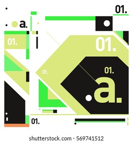Vector Brochure design with letter A. Annual report vector illustration template. Corporate business catalog and magazine cover. Trendy Business with heads up style presentation graphic elements.