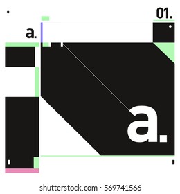 Vector Brochure design with letter A. Annual report vector illustration template. Corporate business catalog and magazine cover. Trendy Business with heads up style presentation graphic elements.