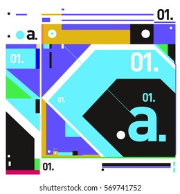 Vector Brochure design with letter A. Annual report vector illustration template. Corporate business catalog and magazine cover. Trendy Business with heads up style presentation graphic elements.