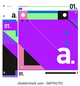 Vector Brochure design with letter A. Annual report vector illustration template. Corporate business catalog and magazine cover. Trendy Business with heads up style presentation graphic elements.