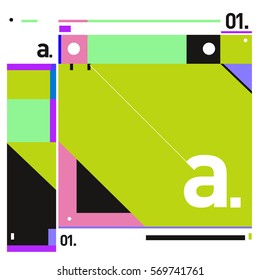 Vector Brochure design with letter A. Annual report vector illustration template. Corporate business catalog and magazine cover. Trendy Business with heads up style presentation graphic elements.