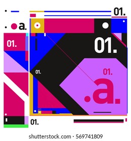 Vector Brochure design with letter A. Annual report vector illustration template. Corporate business catalog and magazine cover. Trendy Business with heads up style presentation graphic elements.
