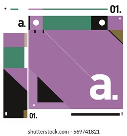 Vector Brochure design with letter A. Annual report vector illustration template. Corporate business catalog and magazine cover. Trendy Business with heads up style presentation graphic elements.